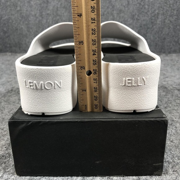 Lemon Jelly Sandals Womens Size 7.5 White Platform Slide Slip On Comfort Shoes - Picture 7 of 16